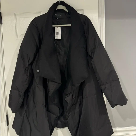 Lafayette 148 New York Black Puffer Coat - Picture 2 of 6